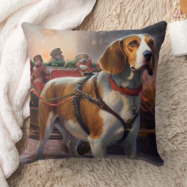 Coussin Saison festive de Noël beagle (Couverture)