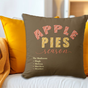 Coussin Saisons de Tartes aux Pommes Personnaliser Nom
