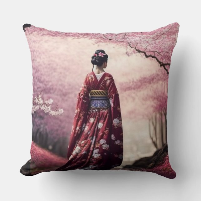 Coussin Sakura Geisha (Recto)