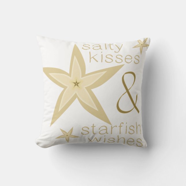 Coussin salé de souhaits d'étoiles de mer de (Recto)