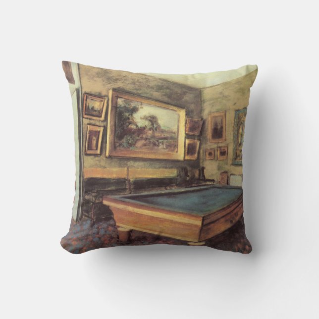 Coussin Salle de billard à Menil Hubert par Edgar Degas (Recto)