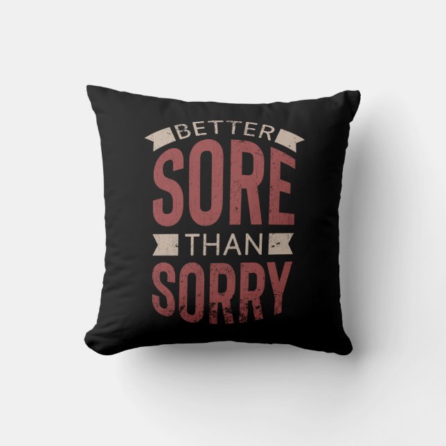 Coussin Salle De Fitness Gym Mieux Rire Désolé De Dire (Recto)