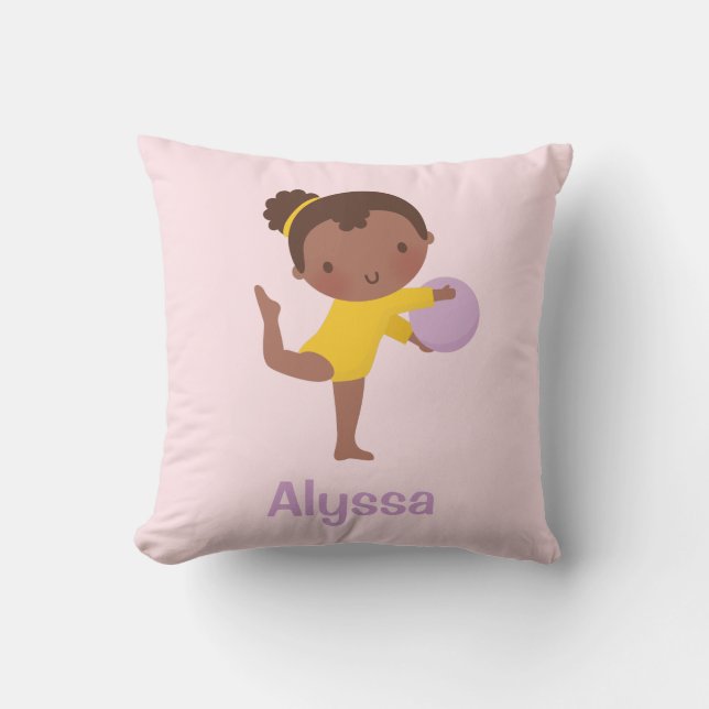 Coussin Salle de gymnaste Girl and Ball Gymnastique Salle  (Recto)