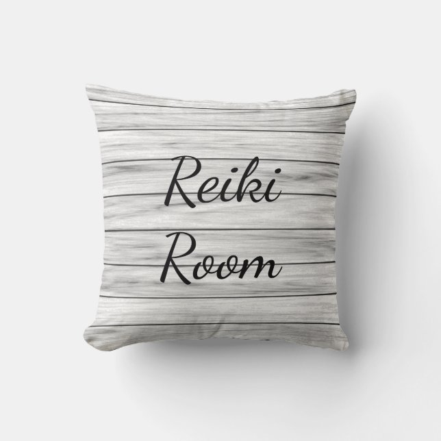 Coussin Salle de Reiki Gris (Recto)
