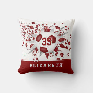 Coussin salle de sport marron filles ballon de football ét