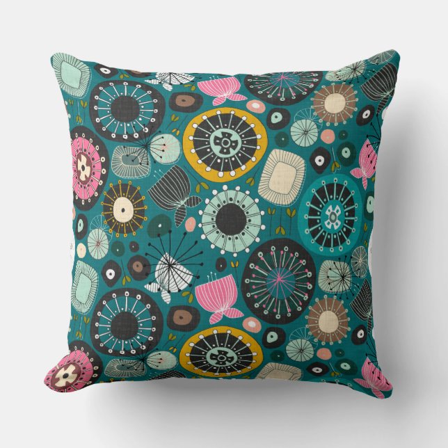 Coussin SALLES turquoise (Recto)