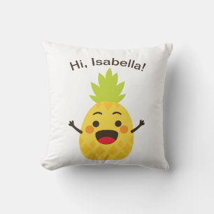 Coussin Salut les amis ! Illustration d'ananas