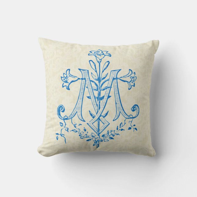 Coussin Salut Mary Prière Religieuse Ave Maria Latin (Recto)