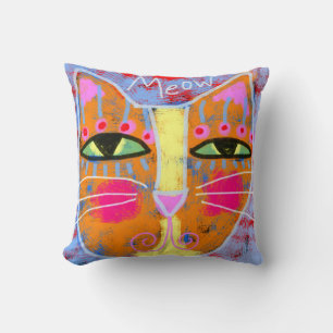 Coussin Salut ! Visage Abstrait de chat