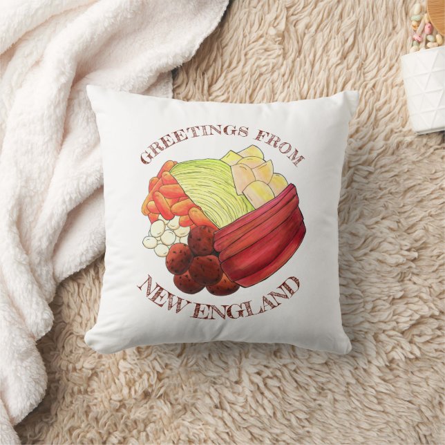 Coussin Salutations de New England Classic Boiled Dinner (Couverture)