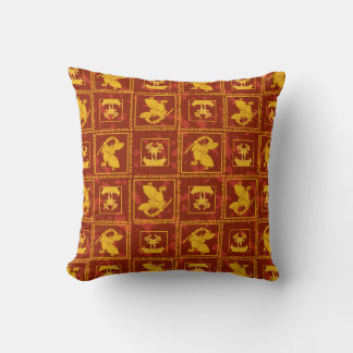 Coussin Samurai Jack & Aku Golden Silhouette Motif