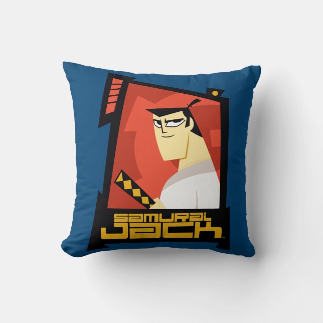 Coussin Samurai Jack Souriant Futuristic Frame Graphic (Recto)