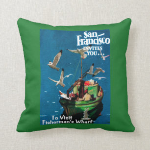 Coussin San Francisco, le quai de CaliforniaFisherman
