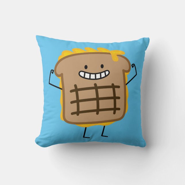 Coussin Sandwich grillé heureux à fromage (Recto)