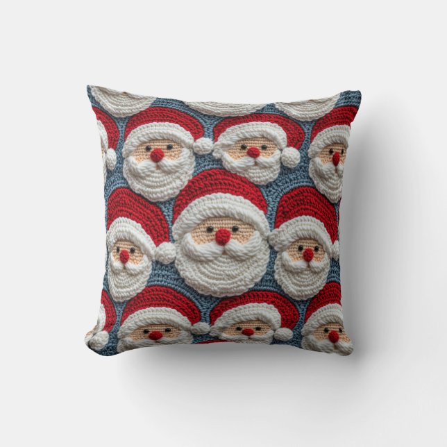 Coussin Santa Claus crochet motif (Recto)