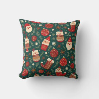 Coussin Santa Claus et Rudolph Cushion