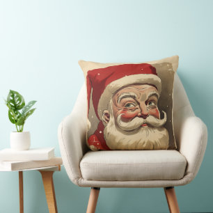 Coussin Santa Claus rétro vintage