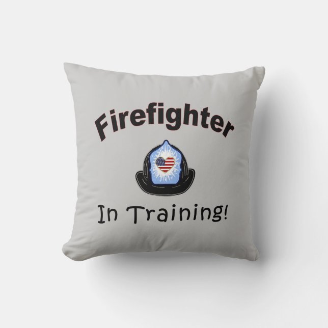 Coussin Sapeur-pompier dans la formation (Recto)