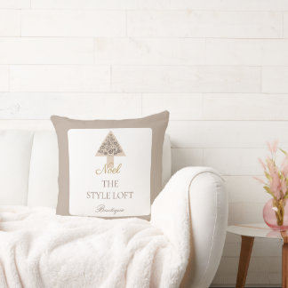 Coussin Sapin de Noël Élégant pour Boutique