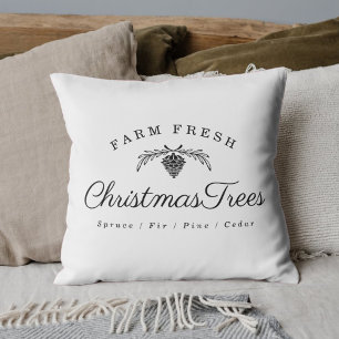 Coussin Sapins de Noël frais de la ferme de style moderne
