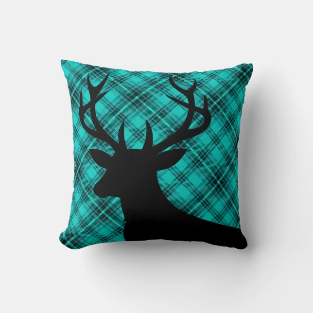 Coussin Sarcelle d'hiver rustique de la silhouette | de (Recto)