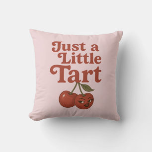 Coussin Sassy Cherry Just a Little Tart Retro Rouge & rose