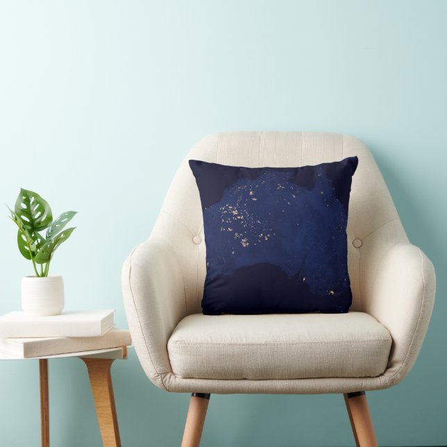 Coussin Satellite Les Lumières Nocturnes De L'Australie. (Chaise)