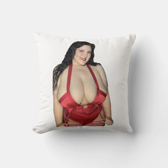 Coussin Satin rouge à deux côtés (Recto)