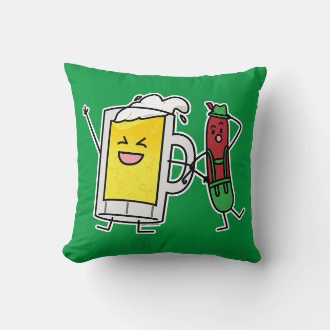 Coussin Saucisse de bière Octoberfest Oktoberfest lederhos (Recto)