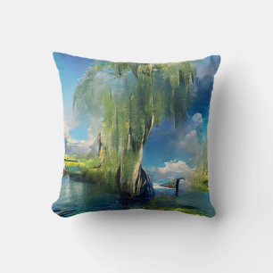 Coussin Saule vers le ciel Abstrait
