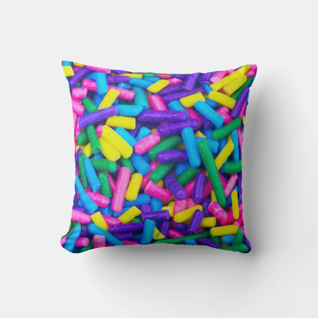 Coussin Saupoudrer de bonbons multicolores (Recto)