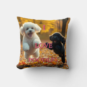 Coussin Saupoudrer les chiots de caniche