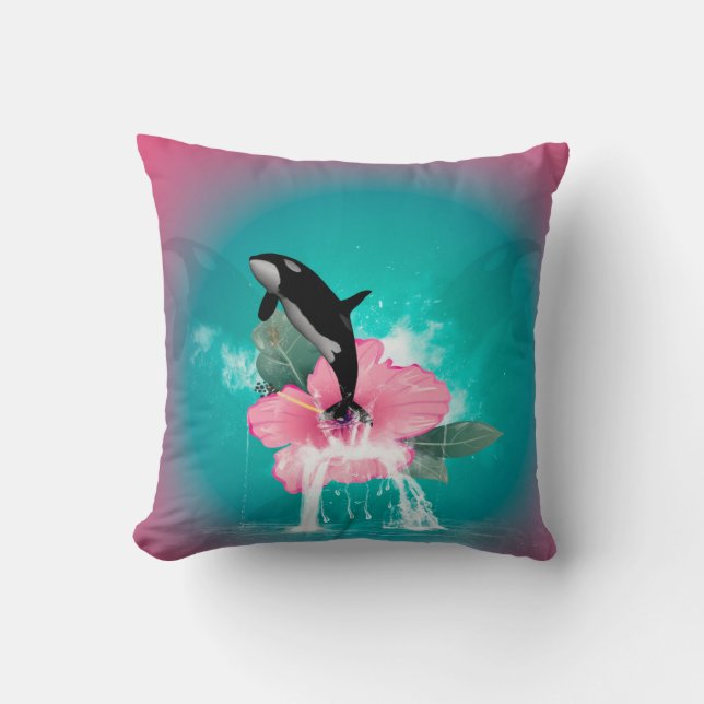 Coussin Sauter d'orque d'une fleur (Recto)