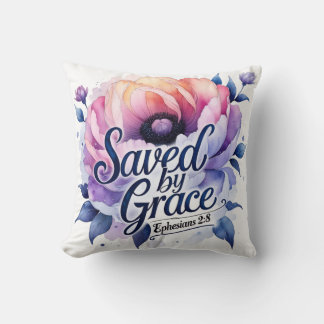 Coussin Sauvé par la Grâce – Conception Florale Chrétienne