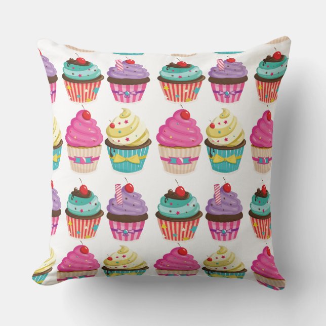 Coussin savoureux de motif de petit gâteau de (Recto)