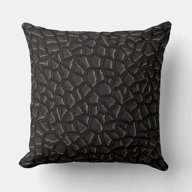 Coussin Scales de dragon noir (Recto)