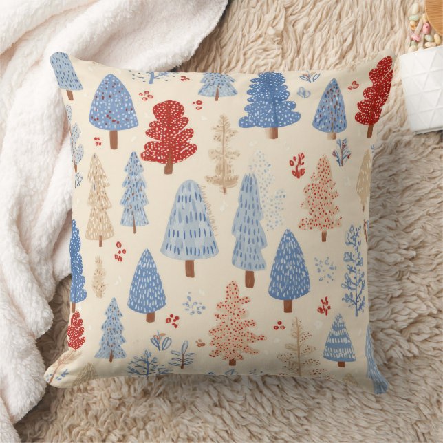 Coussin Scandinavian Winter Forest Pattern (1) (Couverture)