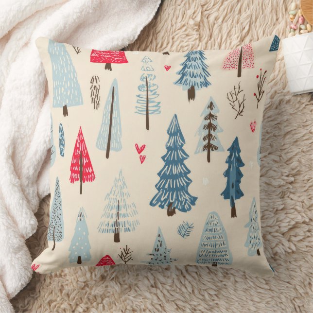 Coussin Scandinavian Winter Forest Pattern (2) (Couverture)
