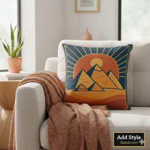 Coussin Scarab Sacré Amulet Design doré