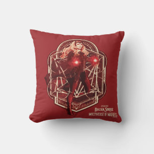 Coussin Scarlet Witch Mystic Art Nouveau Graphisme