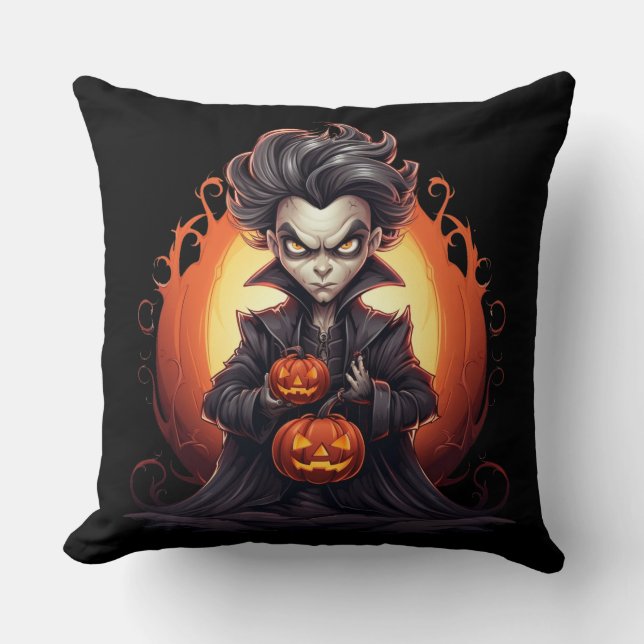 Coussin Scary Halloween Vampire (Recto)