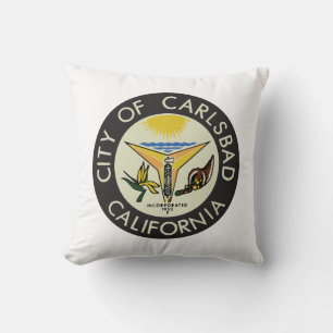 Coussin Sceau urbain de Carlsbad (Californie)