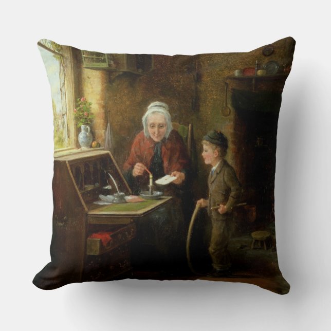 Coussin Scellant une lettre, 1890 (huile sur le panneau) (Recto)