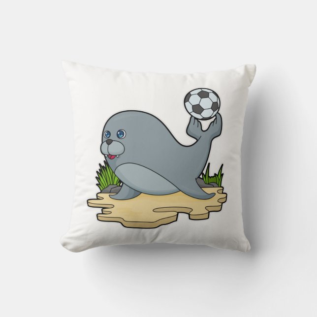 Coussin Sceller comme joueur de football avec Soccer (Recto)