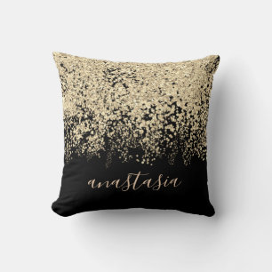 Coussin Scénario de brillance glam or jaune brillant tenda