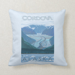 Coussin Scène de glacier - Cordova, Alaska