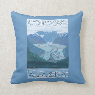 Coussin Scène de glacier - Cordova, Alaska