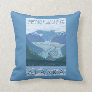 Coussin Scène de glacier - Pétersbourg, Alaska