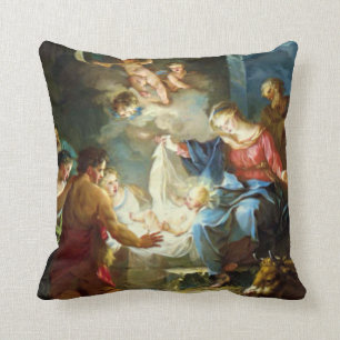 Coussin Scène de nativité pour Noël - Pierre