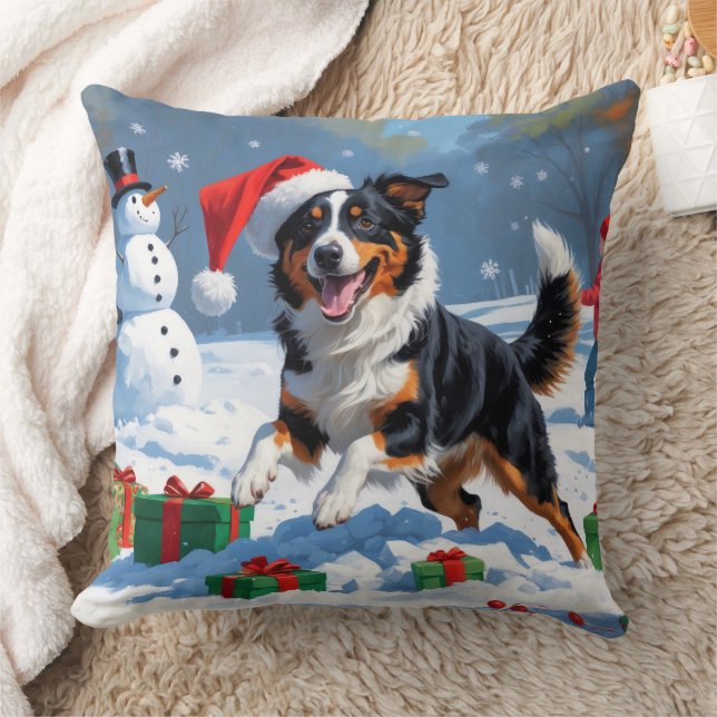 Coussin Scène de Noël australienne Kelpie (Couverture)